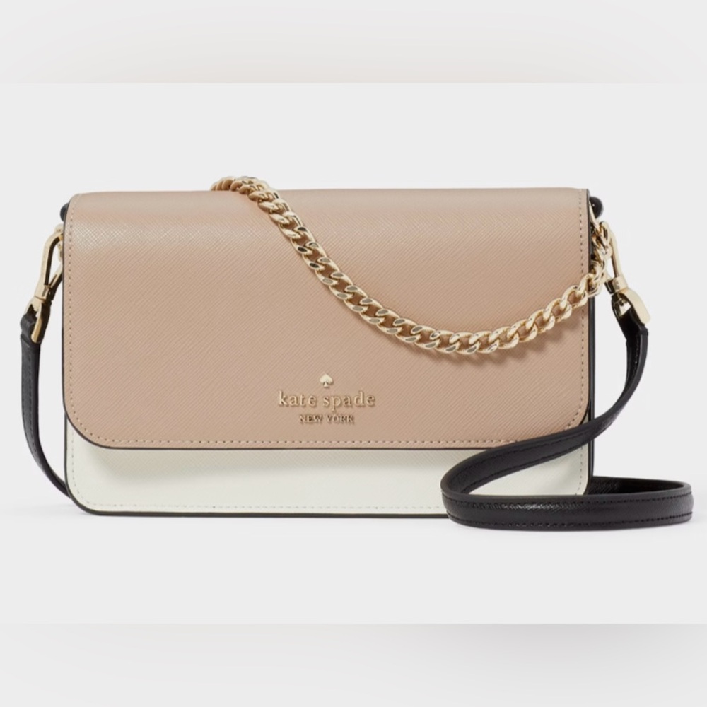Kate Spade Tan and Cream Crossbody Bag